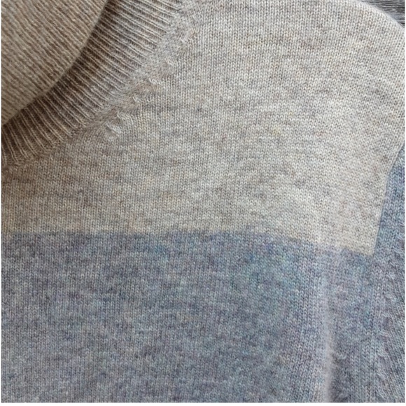 L Theory grey & cream turtleneck wool sweater - Picture 7 of 7